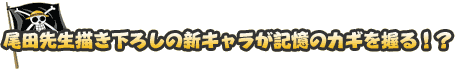 尾田先生描き下ろしの新キャラが記憶のカギを握る！？